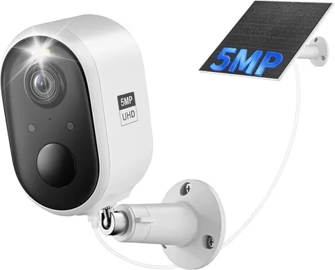 Solar Security Camera Outdoor Wireless, 5MP(3K) Color Night Vision, Battery Powe