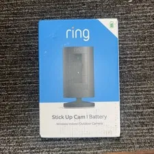 Ring Stick Up Cam Battery - Indoor/Outdoor Smart Security Camera, Black New*