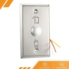 Door Release Button Push to Exit NO/NC/COM Switch 115mmx70mm 36V 3A Steel