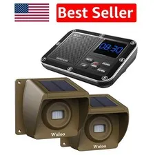 Weatherproof Solar Driveway Alert System with Wireless 1800ft Range & 2 Sensors