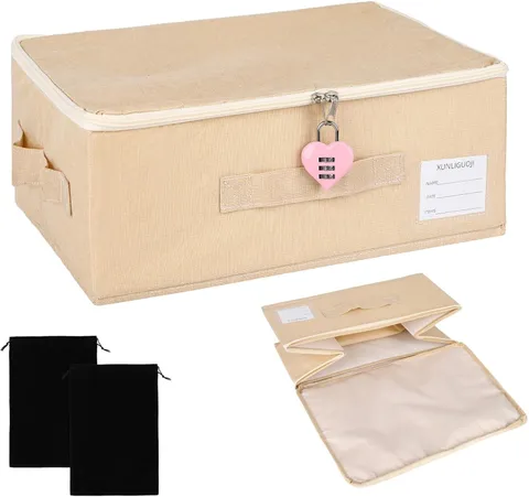 Discreet Toy box with lock,locking storage(1, pink lock, small) | Locking storeg