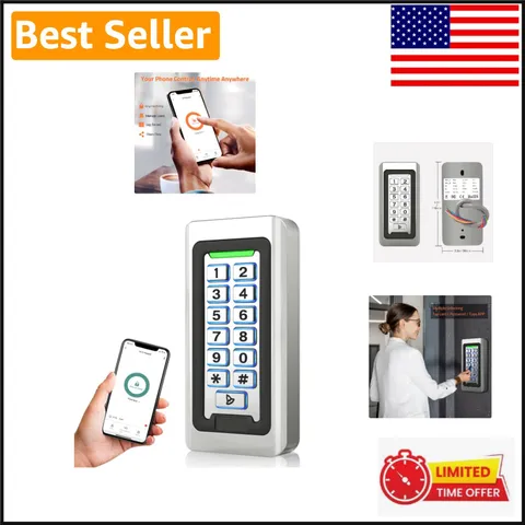 Weatherproof Wireless WiFi Keypad - Elegant Zinc Alloy Access Control System