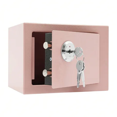Steel Security Safe Box Digital Keypad Lock Key Override Home Office Cash Pink