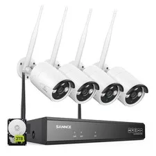 SANNCE Wireless 8MP Two Way Audio Security IP Camera System 16CH NVR Color Night