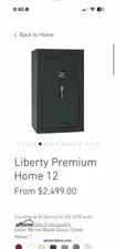 Liberty Safe Premium Home 12 Medium Steel Home Safe, Gloss Black, 2Hr Fire UL