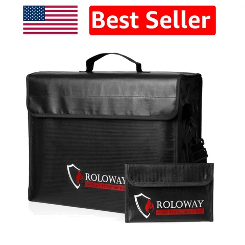 Jumbo 17x12 Fireproof and Water-Resistant Bag - Perfect for Document Protection
