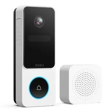 Wireless Doorbell , 170° Ultra Wide Viewing Angle, Intelligent Parcel Detecti...
