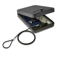Pen+Gear Portable Safe, Black, 9.5" x 6.5", Combination Lock