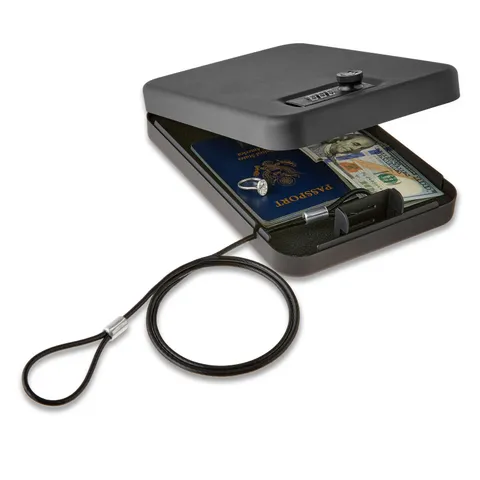 Pen+Gear Portable Safe, Black, 9.5" x 6.5", Combination Lock