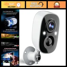 Wireless Outdoor Security Cameras 2.5K, Battery Powered, AI Motion Detection, Co
