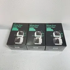 3 PACK - Wyze Duo Cam Pan Wired Dual Pan Tilt Color Night Vision Camera Sealed