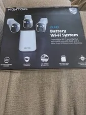 (New)Night Owl 2K 64GB Hub Recorder Security System w/ 3 Battery Solar 📷 