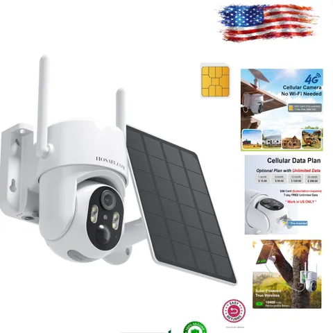 2K Solar-Powered 4G LTE Security Camera - No Internet, Full Coverage & Alerts