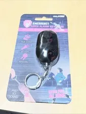 Personal Emergency Siren Alarm Keychain 130dB  Siren & LED light, black