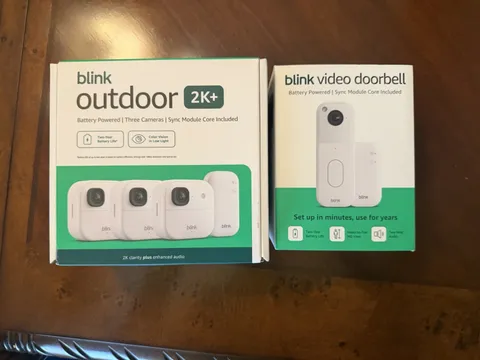 Brand New Blink Outdoor 2K+ 3-Camera System + Blink Video Doorbell White