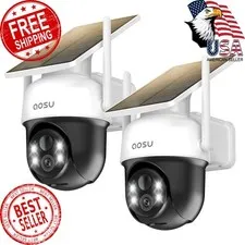 aosu Solar Camera 2 Pack Wireless Outdoor 2K