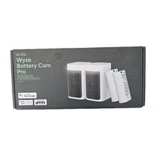 Wyze Battery Cam Pro 2 Pack WYZECOP-RB2PK Wireless 2k HD Color Night Spotlight