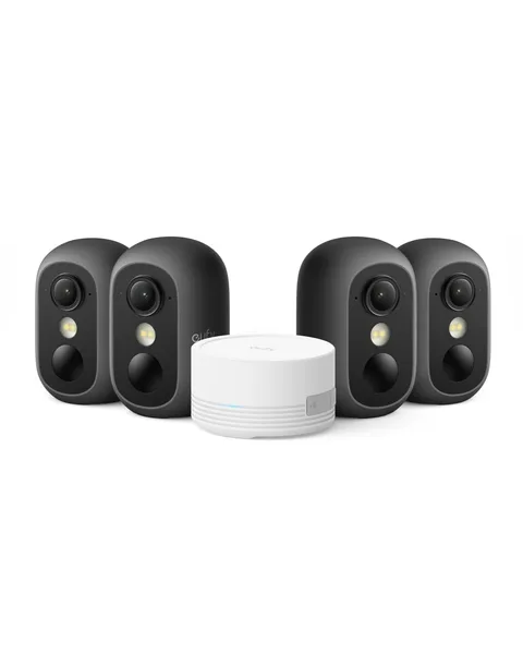 eufy Security 4-Camera Wireless Indoor/Outdoor Security Camera Kit Black
