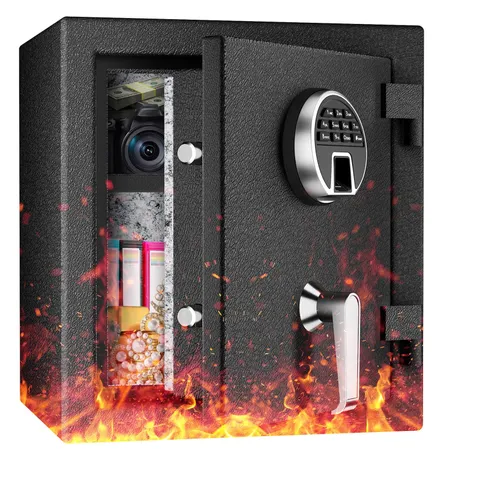 Biometric Fireproof Safe Box - 1.8 Cubic Feet Fingerprint Safe with Digital K...