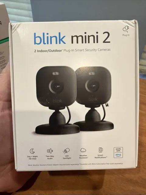Blink Mini 2 HD Smart Security Camera w/ Night Vision, Motion Detection 2-Pack