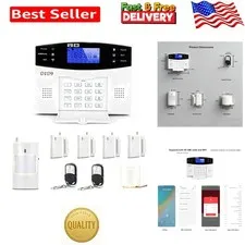 10pcs Wireless DIY Home Burglar Alarm System, 4G WiFi GSM, No Monthly Fee,Hom...