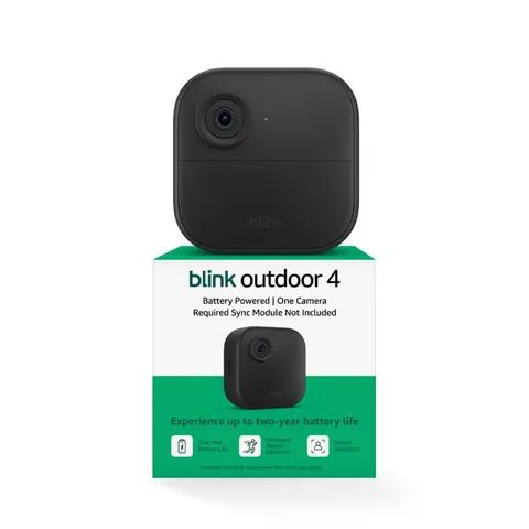Blink Outdoor 4 – Wireless smart security camera, Add-on Camera, BLACK