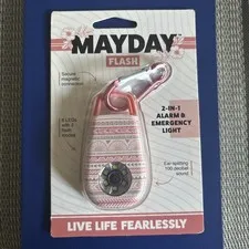 MAYDAY ULTRA FLASH, 2 in 1 ALARM & EMERGENCY LIGHT PINK WITH DESIGN