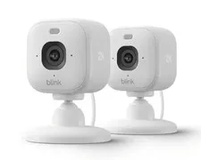 Blink Mini 2K+ Plug-in Indoor Camera night vision, motion detection – 2 cameras