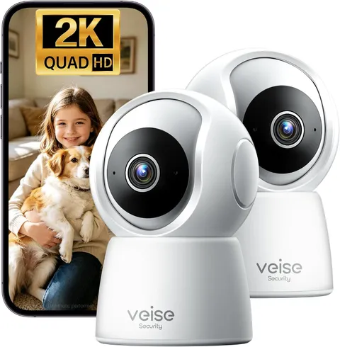 2K Indoor Camera for Home Security, Baby Monitor, Wifi Pet Dog Camera
