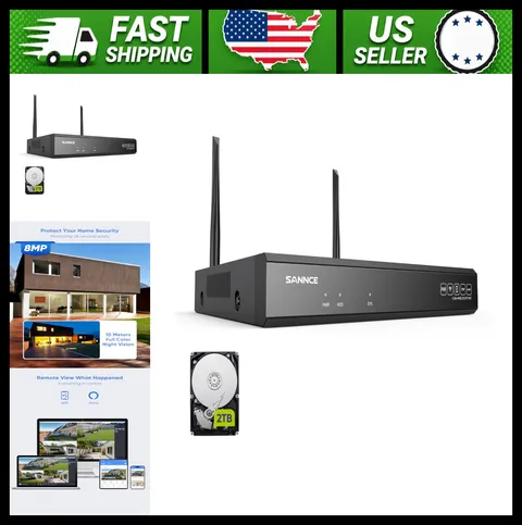 SANNCE 16CH 8MP Wireless WiFi Security Camera System Outdoor Night Vision