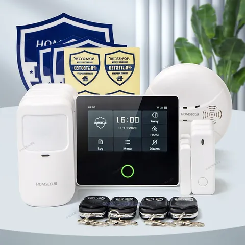 HOMSECUR Wireless WIFI 4G 2G LCD Burglar Intruder 4.3" Alarm System Touch Screen