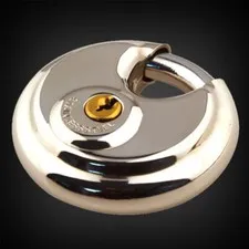 60-90mm Strong Discus Padlock Stainless Steel 2 Keys Round Security Safety Lock
