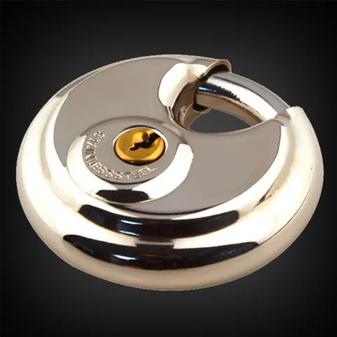 60-90mm Strong Discus Padlock Stainless Steel 2 Keys Round Security Safety Lock