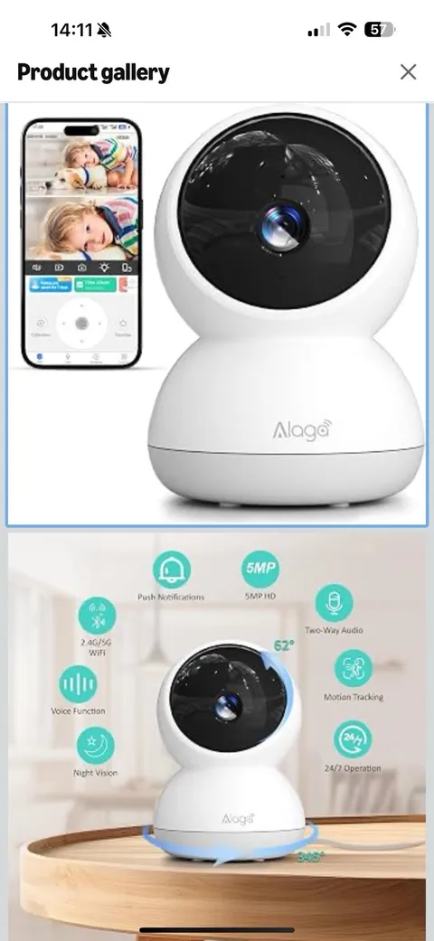 Indoor Camera, 3K HD Indoor Security Camera, 360° Pan/Tilt Pet Camera, 2-Way Aud