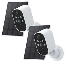 Wireless Solar Battery Security Camera Outdoor 2K WiFi Camera Night Vision CCTV