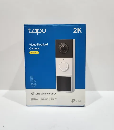 TP-Link Tapo D210 2K Video Doorbell Camera Open Box (Missing Mounting Hardware 
