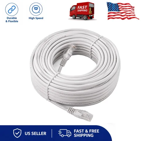 100ft Cat6 Ethernet Cable LAN Network Cable High Speed Gigabit Ethernet Cable