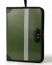 Fireproof Document Holder With Lock Reflective Strip Waterproof Pouch Bag