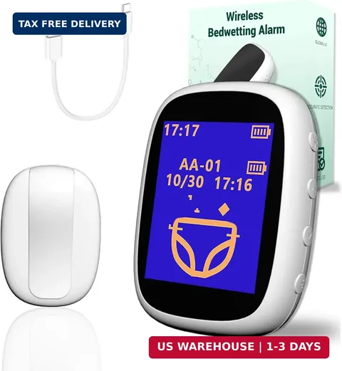 Wireless Bedwetting Alarm for Boys and Girls USB-C Rechargeable, High Sensitivit
