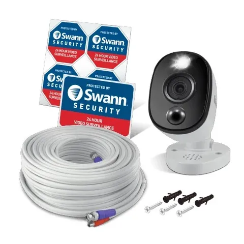OEM Swann SWPRO-4KWLB 4K Bullet Security Camera Warning Light Siren DVR 5680 NEW
