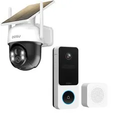 AOSU Solar Camera Security Outdoor - 100% Wire-Free Cameras...