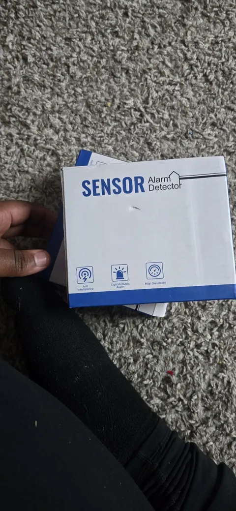 Wireless Sensor Alarm Detector Indoor Only, Alarm Feature, White/Blue
