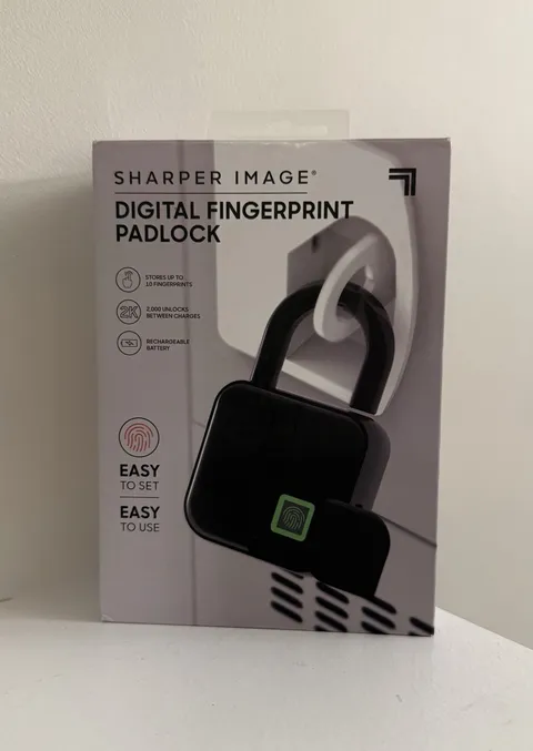 Sharper Image Digital Fingerprint Padlock Brand New In Box