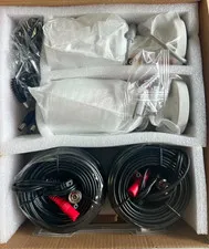 2 PACK Lorex LAB243S-C 4MP A-MPX Wired IR Bullet Camera White W CABLES