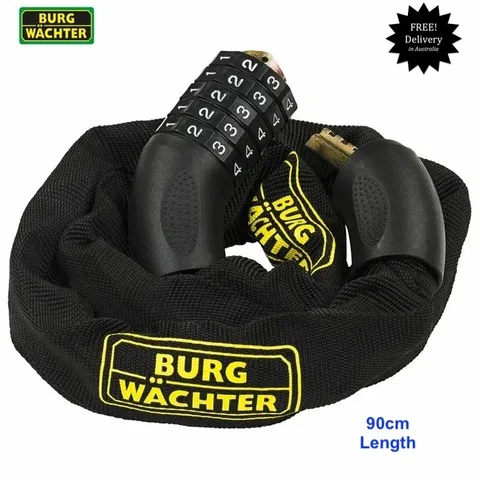 Burg Wachter  6mm x 90cm Hardened Square Link Chain Combination Lock