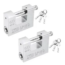 2Pcs Shipping Container Lock with 3 Keys High Security Padlock (2-1/4 Inch)