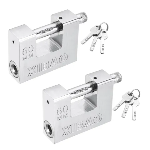 2Pcs Shipping Container Lock with 3 Keys High Security Padlock (2-1/4 Inch)