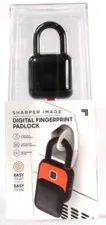 NEW SHARPER IMAGE DIGITAL RECHARGABLE FINGERPRINT PADLOCK FREE SHIPPING