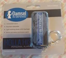 New Personal Emergency 120dB Alarm & LED Flashlight Keychain - Damsel in Defense