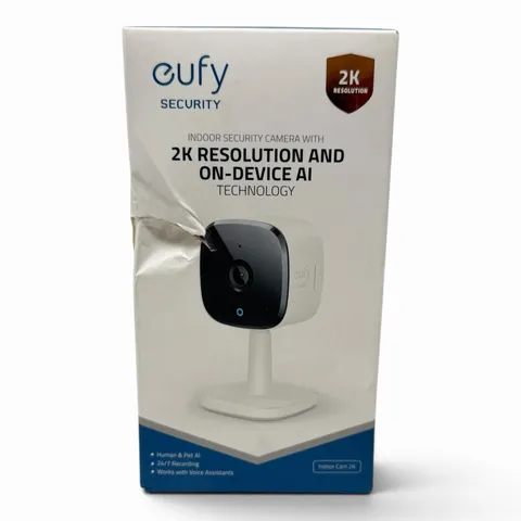 Eufy T84001W1 Security Camera White 2K Two-Way audio Built-in Microphone 8x Zoom